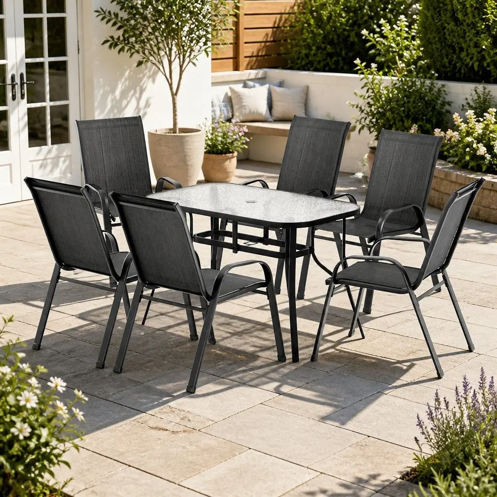 7 Piece Dining Set for Outdoor Gatherings
