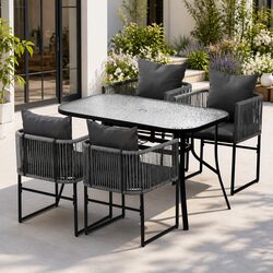 Functional 5 Piece Dining Set for Your Patio
