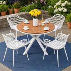 Versatile 5-Piece Outdoor Dining Set for Home Use