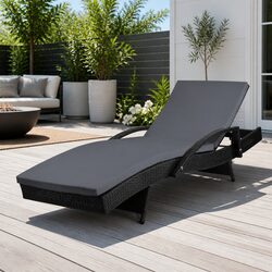 Practical Adjustable Outdoor Sun Lounge Chair for Patios