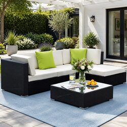 Versatile 5-Piece Outdoor Wicker Sofa Set for Your Space