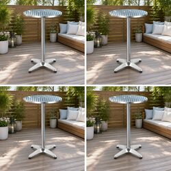 Versatile Set of 4 Round Bar Tables for Any Occasion