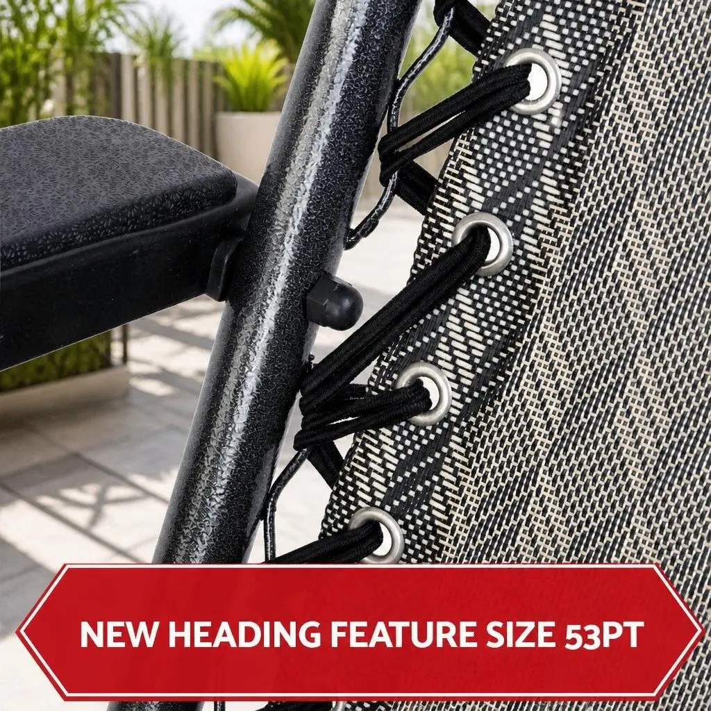 Zero Gravity Chair Folding Outdoor Recliner Adjustable Lounge 2 Piece Grey