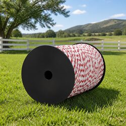 Electric Fence Polyrope 2x 500M Livestock Fencing Red White Visible 4mm