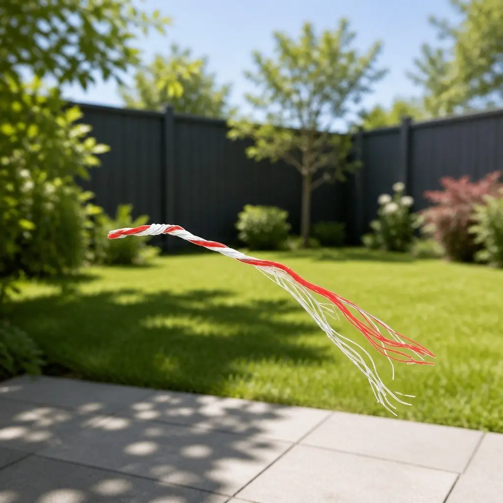 Electric Fence Polywire 1000M Red White High Visibility Durable Fencing Wire