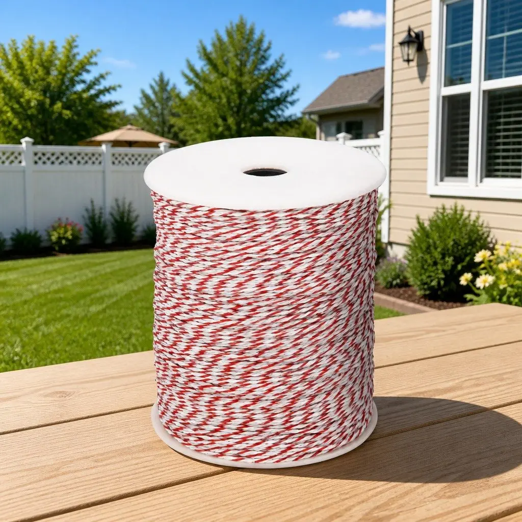 Electric Fence Polytape 500M 12mm Red White Livestock Fencing Wire