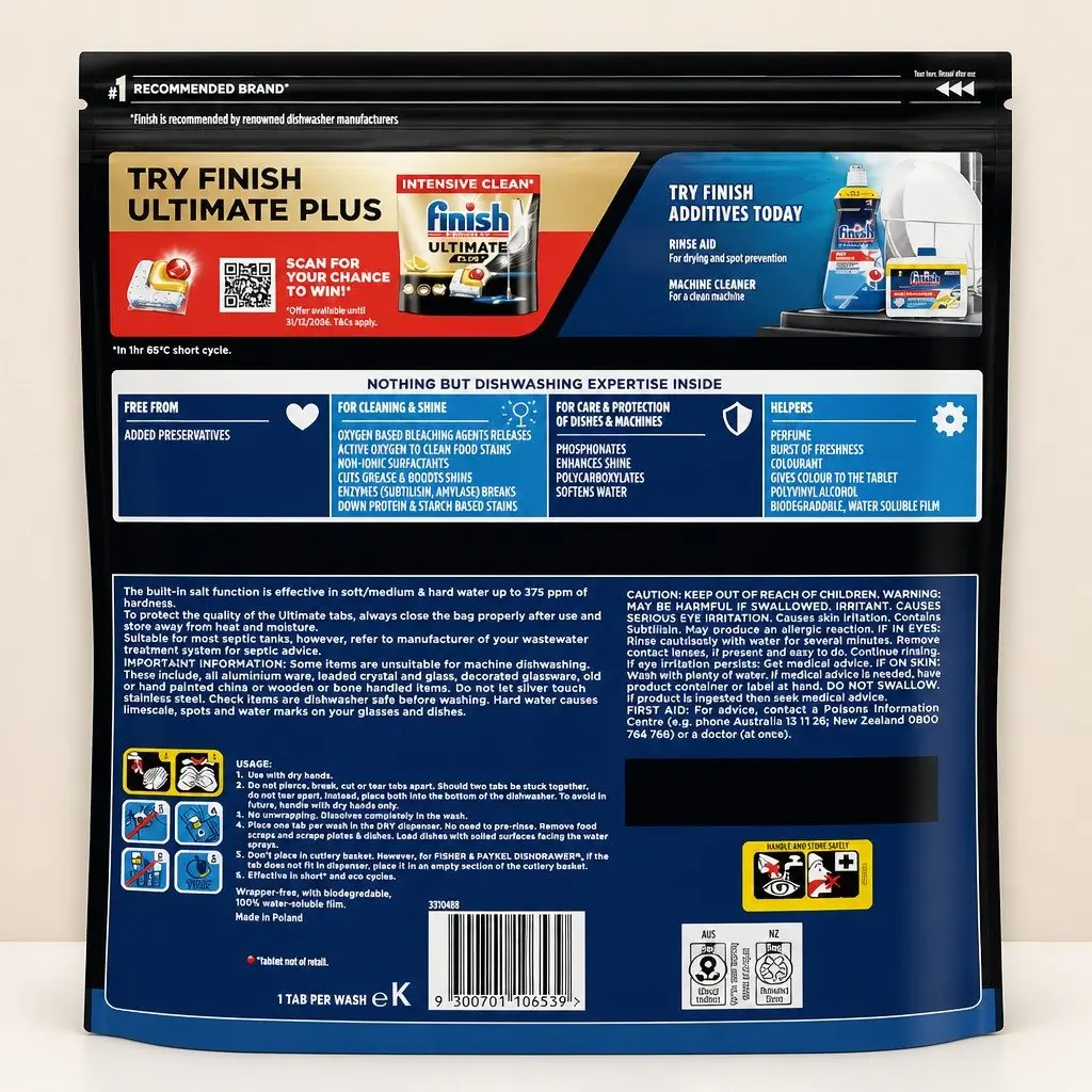 Ultimate Lemon Dishwasher Tablets 375 Pack Deep Clean Fast Dissolving