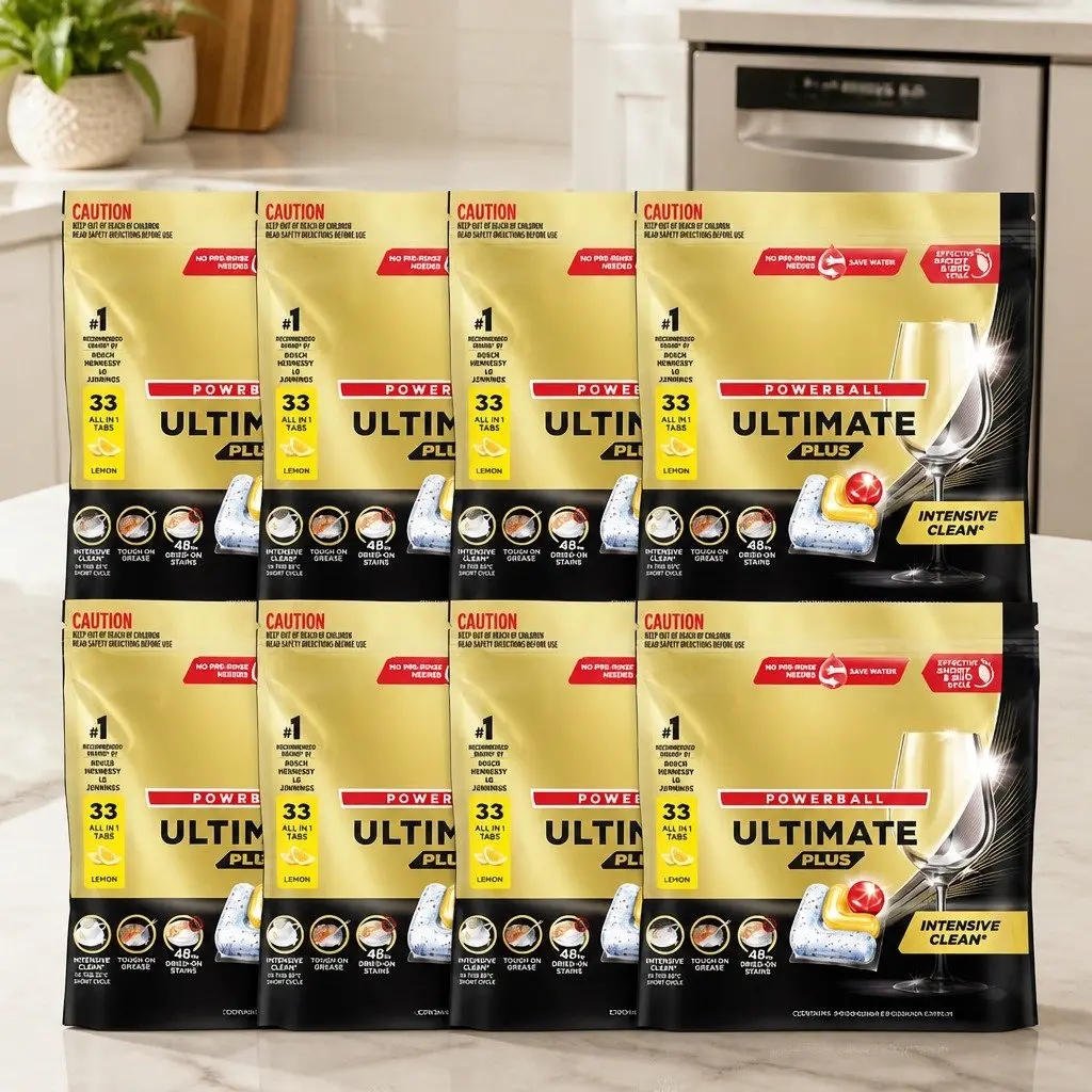 Ultimate Plus Lemon Dishwasher Tablets 264 Pack All in One Cleaning