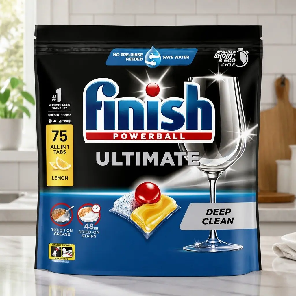 Ultimate Lemon Dishwasher Tablets 75 Pack Deep Clean Fast Dissolving