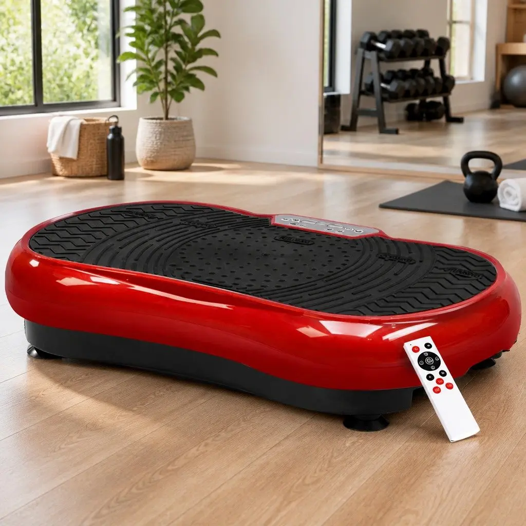 Vibration Exercise Machine Platform Home Gym Fitness Trainer Maroon