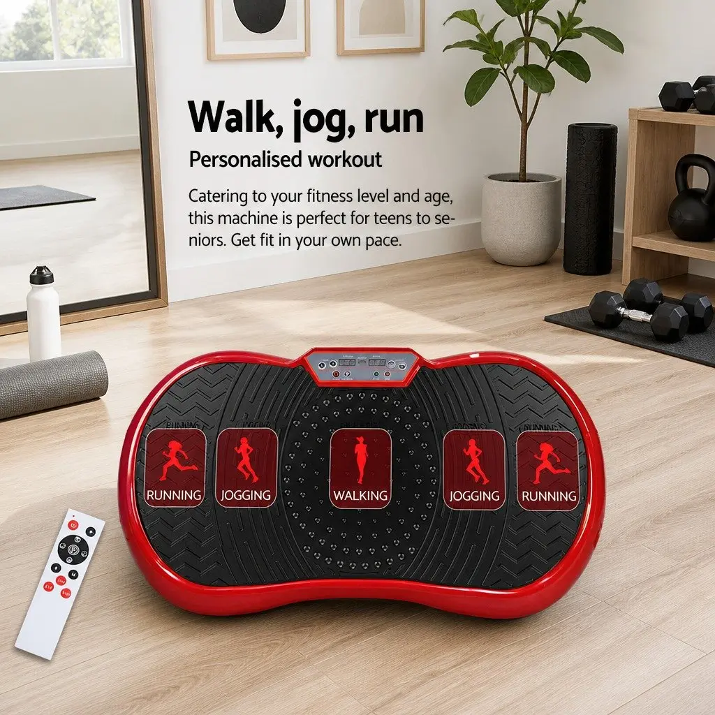 Vibration Exercise Machine Platform Home Gym Fitness Trainer Maroon