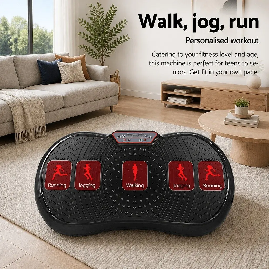 Vibration Trainer Platform Home Fitness Equipment Black Whole Body Shaker 70x39x13cm
