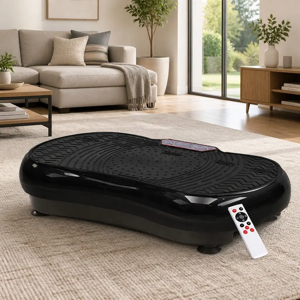 Vibration Trainer Platform Home Fitness Equipment Black Whole Body Shaker 70x39x13cm