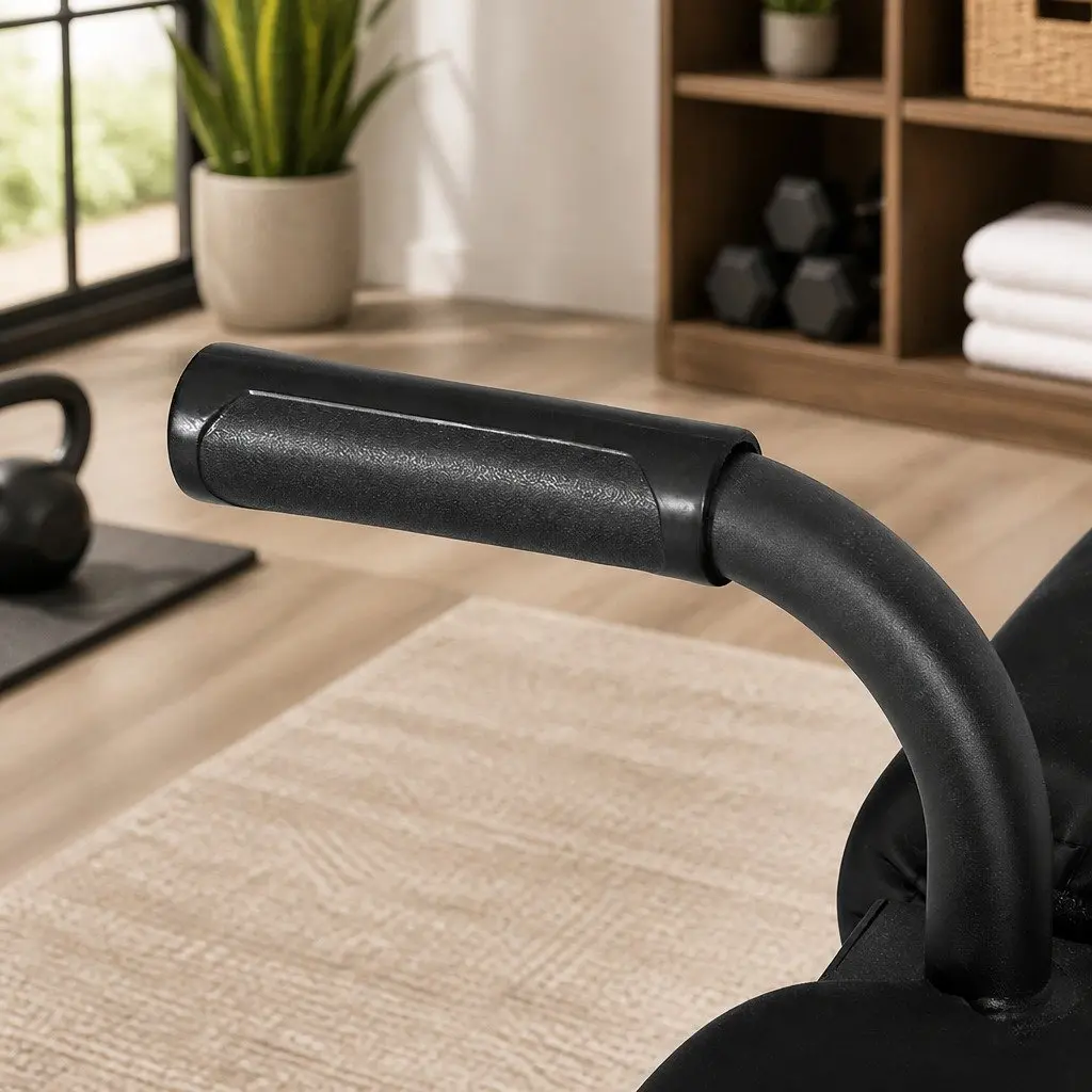 Adjustable Weight Bench Steel Frame Black with Silver Accents 98 x 55 x 46-130cm