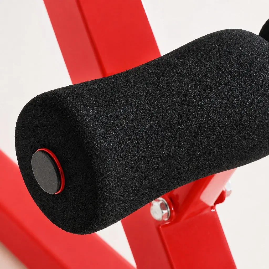 Weight Bench Adjustable Steel 107x45x55-91cm Red 10-in-1 Home Gym Fitness Equipment