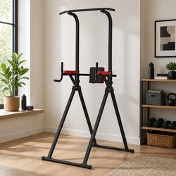 Chin Up Tower Pull Up Station Adjustable Dip Station Folding Home Gym Exercise