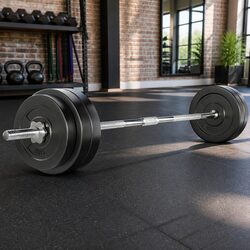 Versatile 58kg Barbell Set for All Your Home Gym Needs