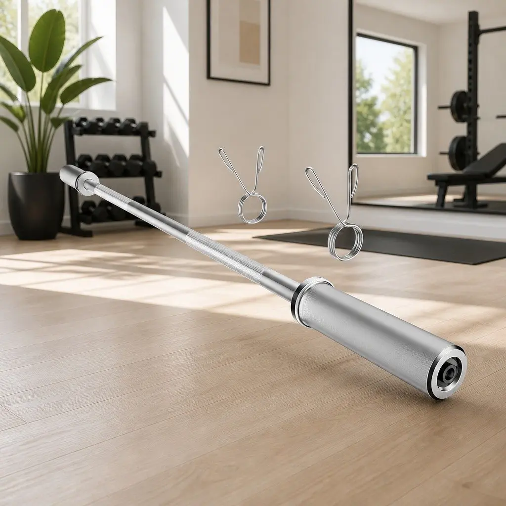 Olympic Training Bar Weight Lifting Barbell A3 Alloy Steel 1.2m Silver