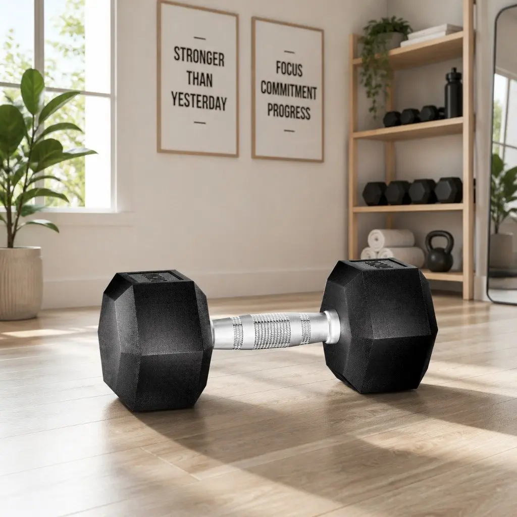 20kg Hex Dumbbells Set Weight Lifting Gym Training Home Fitness Exercise 2x10kg