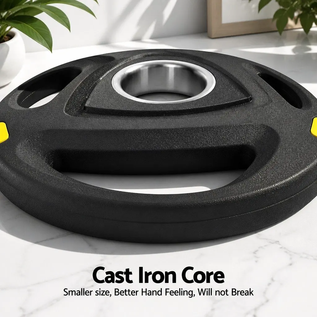 Olympic Weight Plates 5kg Cast Iron Rubber Coated Black for Dumbbells Barbells Home Gym просумасшедшей тренировки