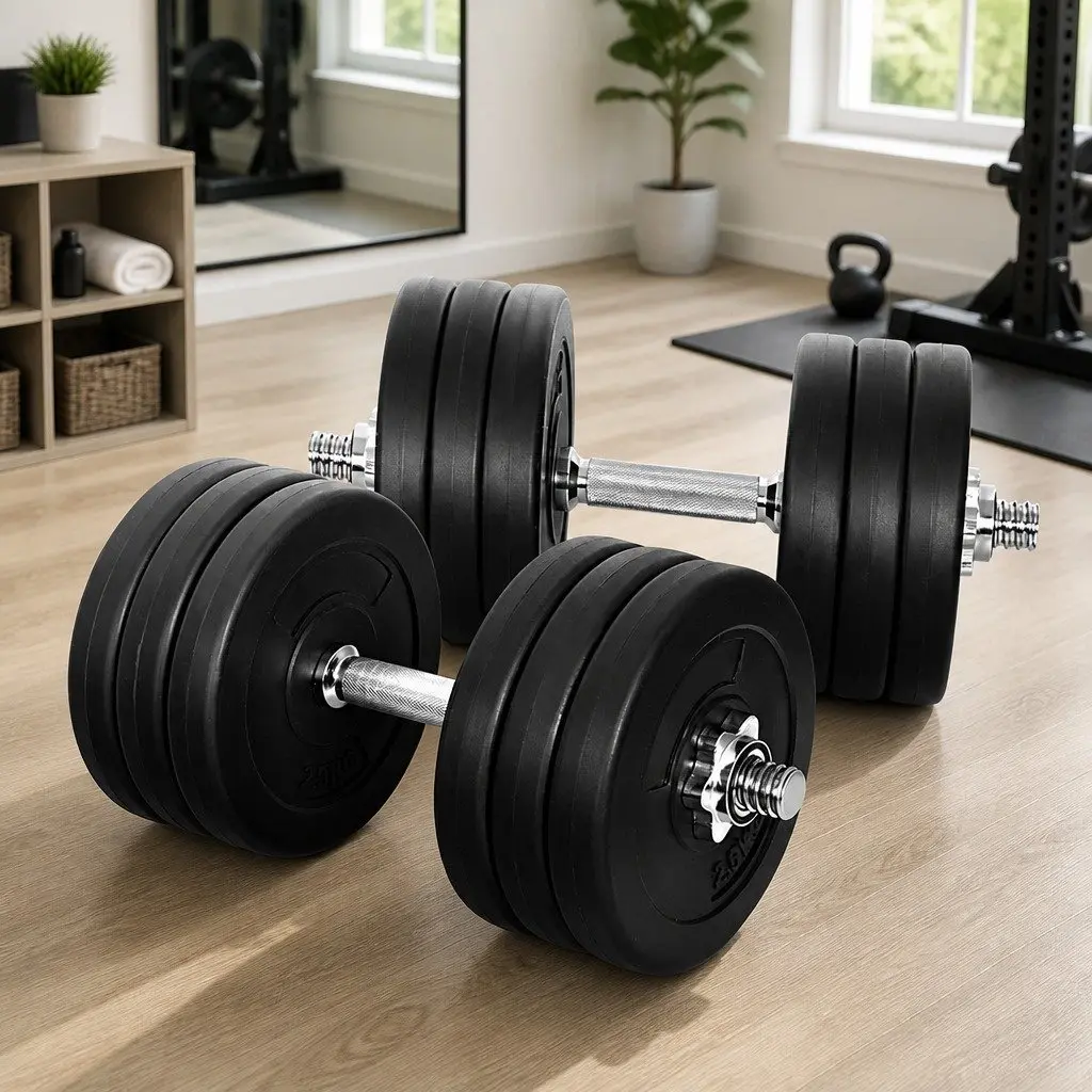 35kg Dumbbell Set Weight Plates Adjustable Dumbbells Home Gym Training Equipment