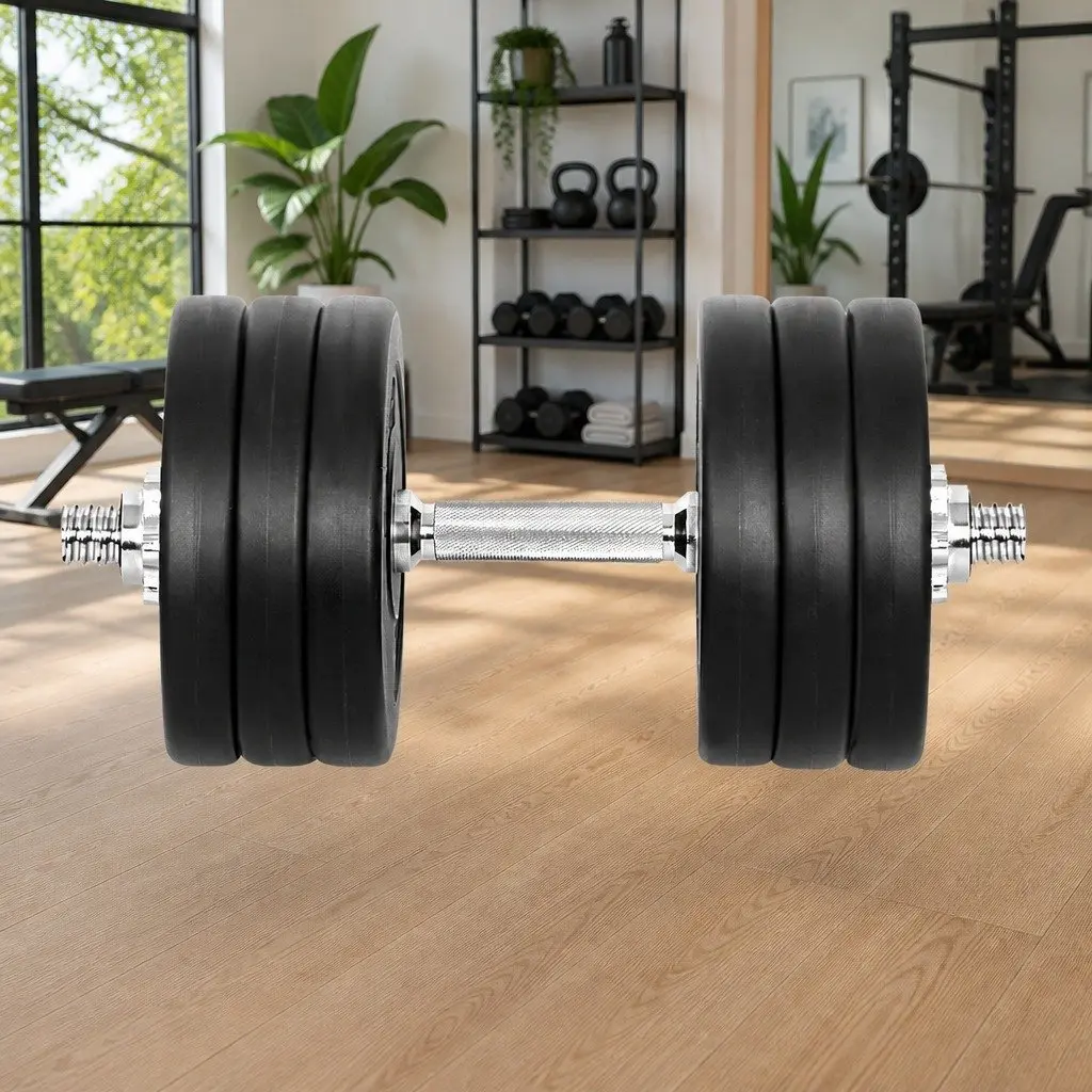 35kg Dumbbell Set Weight Plates Adjustable Dumbbells Home Gym Training Equipment