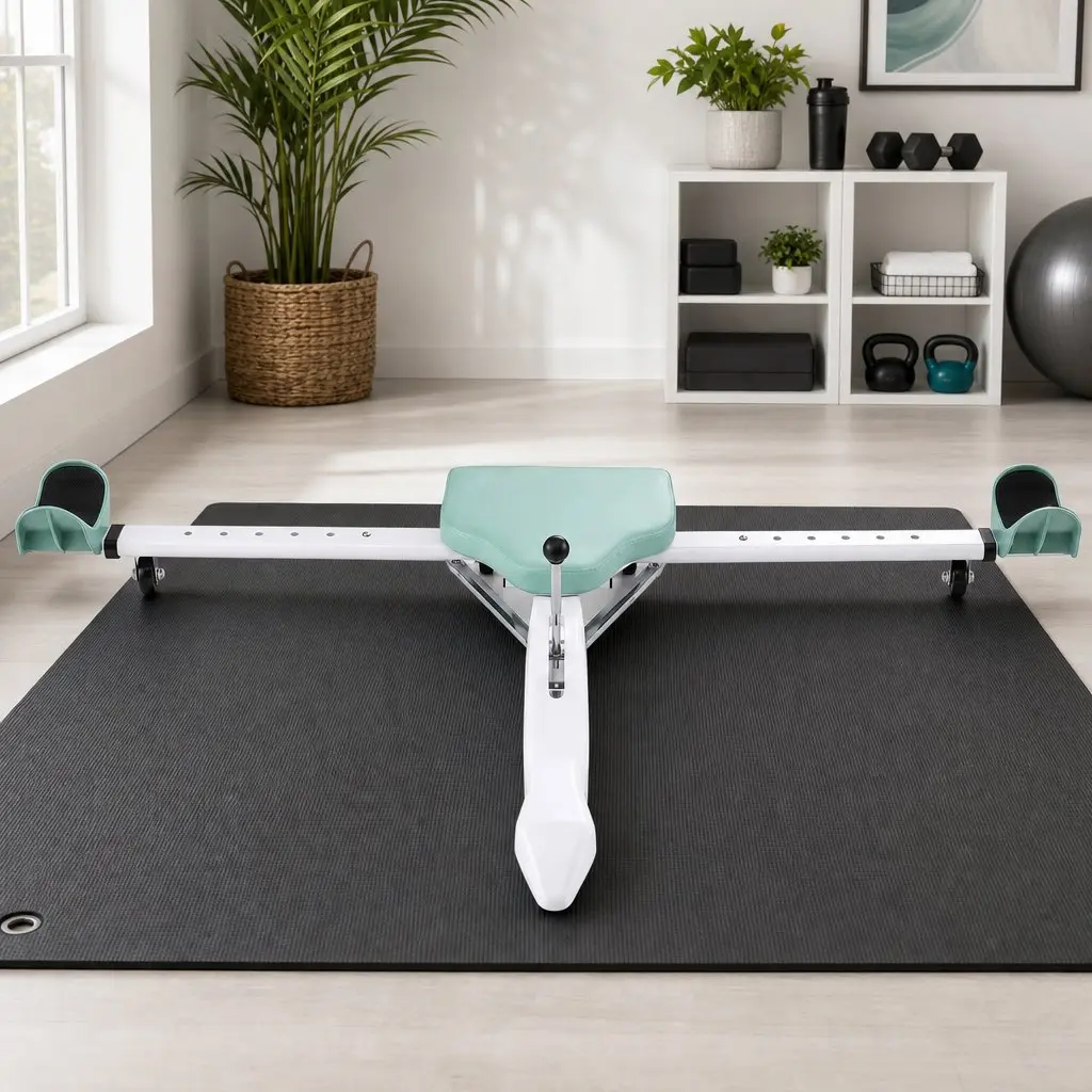 Foldable Leg Stretcher Machine Adjustable 180 Degree Fitness Equipment Green