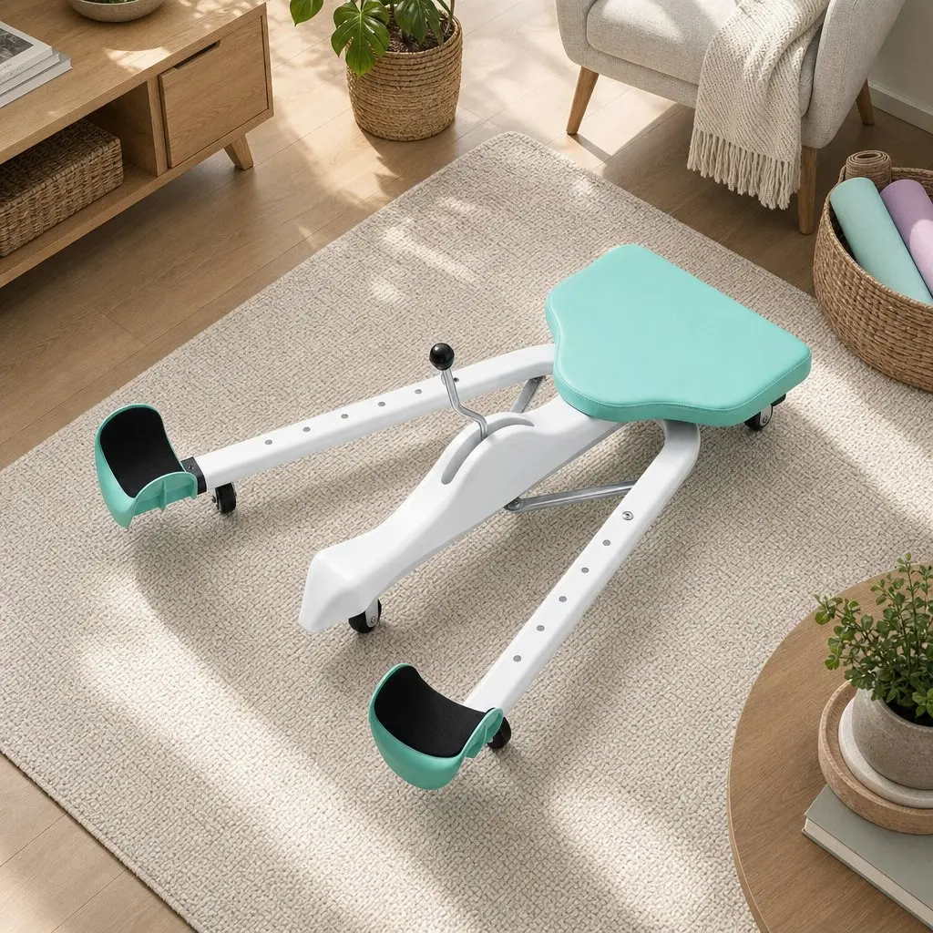 Foldable Leg Stretcher Machine Adjustable 180 Degree Fitness Equipment Green