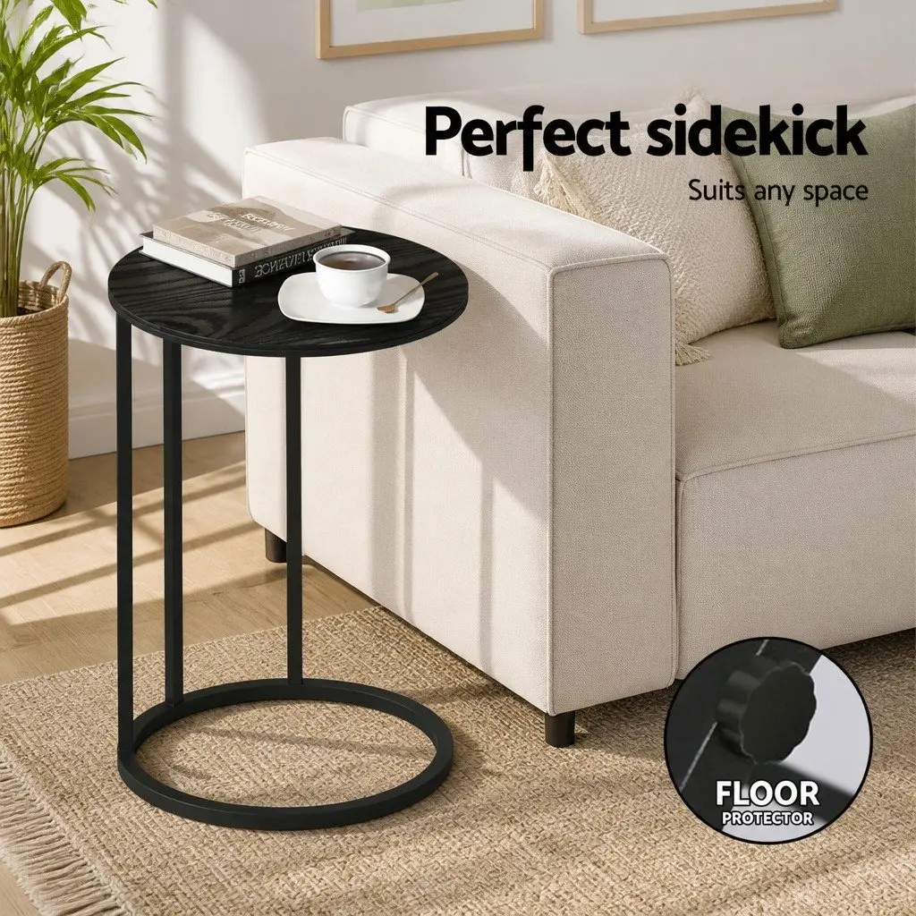 Floor Lounge Chair Recliner & C-Shape Side Table Set Swivel Adjustable Living