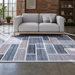Floor Rug 200x290cm Large Area Carpet Modern Short Pile Soft Multicoloured Home