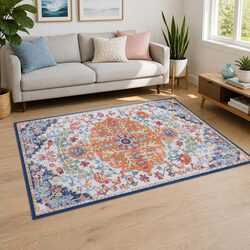 Floor Rug 120X170cm Large Washable Geometric Area Rug Modern Carpet Mat Beige