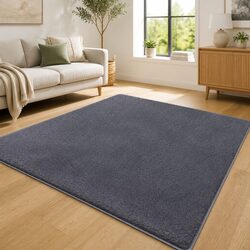 Practical 200x230cm Dark Grey Rug for Various Rooms