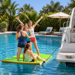 Floating Water Mat 2.7x1.8m Foam Pad Pool Island Platform Relaxation Exercise