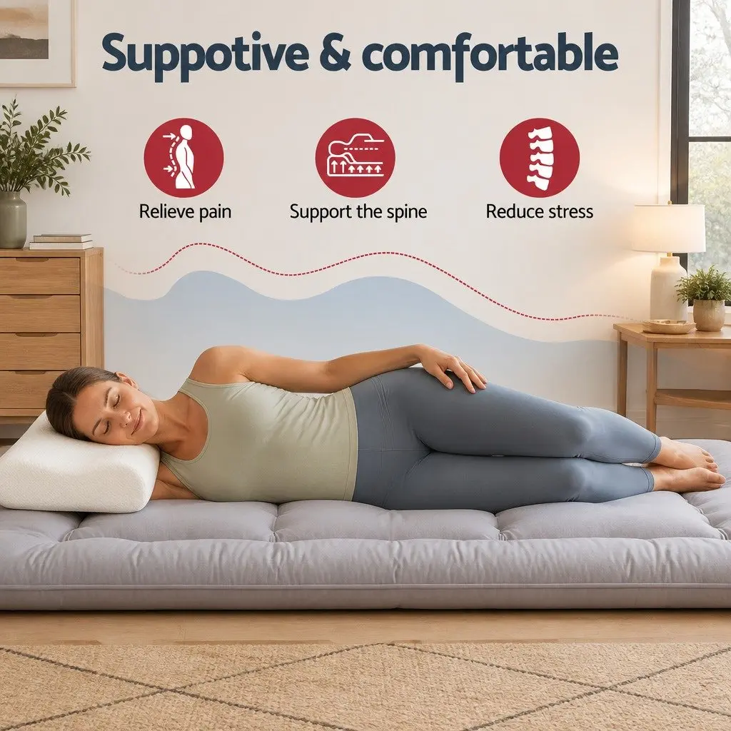 Floor Mattress 10cm Thick Foldable Microfibre Grey