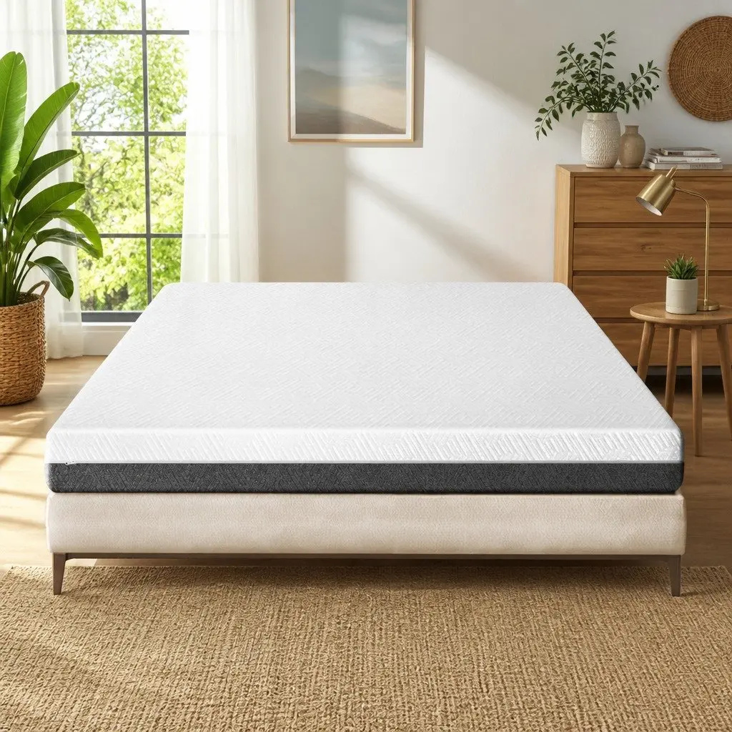 Double Mattress 15cm Egg Crate Cool Gel Memory Foam Soft Support Removable Washable Cover