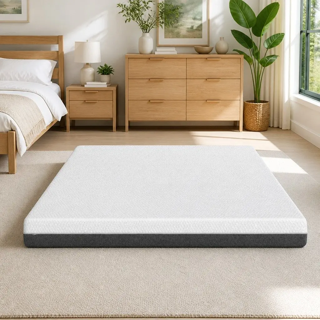 Memory Foam Mattress King Size Cool Gel 15cm Dual Firmness Hypoallergenic White or Grey
