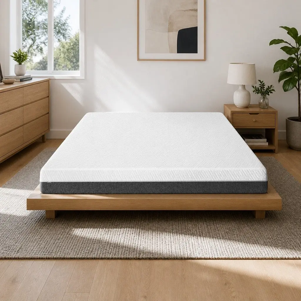 Memory Foam Mattress Single 15cm Cool Gel White or Grey