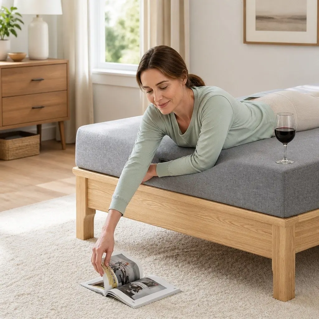 King Single Memory Foam Mattress 15cm Cool Gel 7-Zone Support Bamboo Cover Grey
