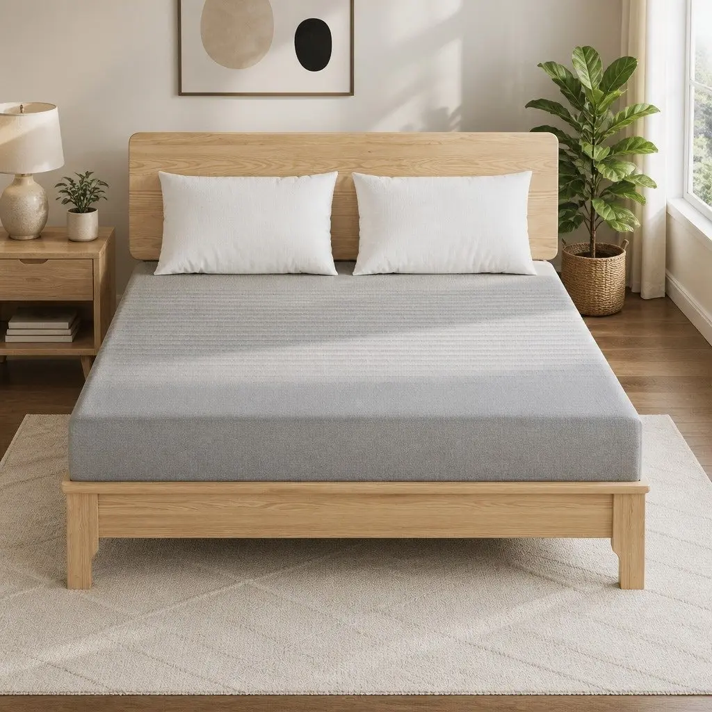 Cool Gel Memory Foam Mattress 7-Zone Charcoal Washable Bamboo Cover Double 15cm