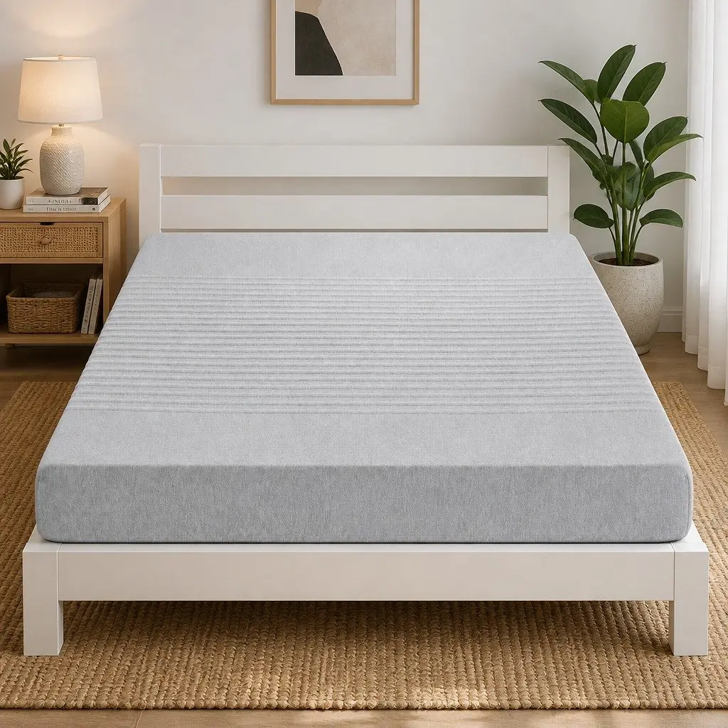 Memory Foam Mattress Double 15cm Charcoal Bamboo Cover 7-Zone Cool Gel Infused Medium Firm Non Spring