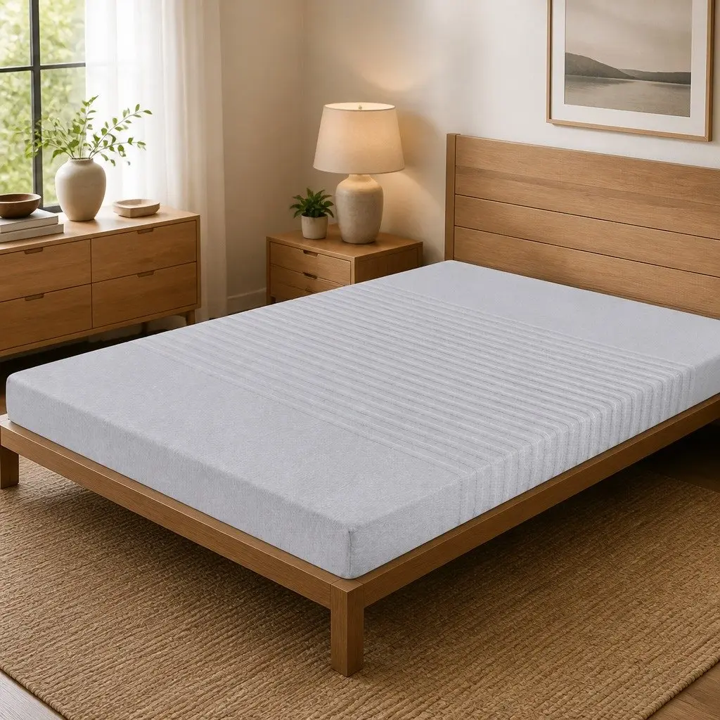 Memory Foam Mattress Double 15cm Charcoal Bamboo Cover 7-Zone Cool Gel Infused Medium Firm Non Spring