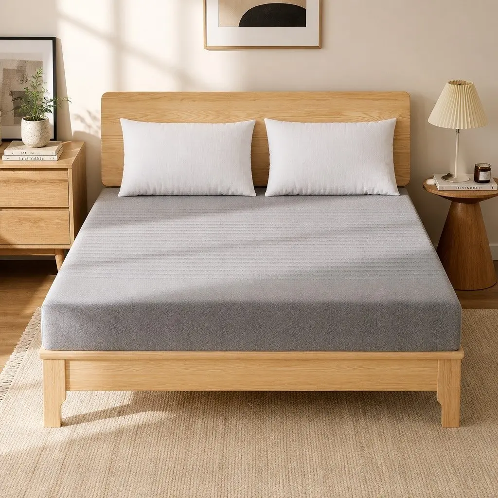Memory Foam Mattress 15cm Grey Bamboo Cover Cooling Gel 7-Zone Support King Size