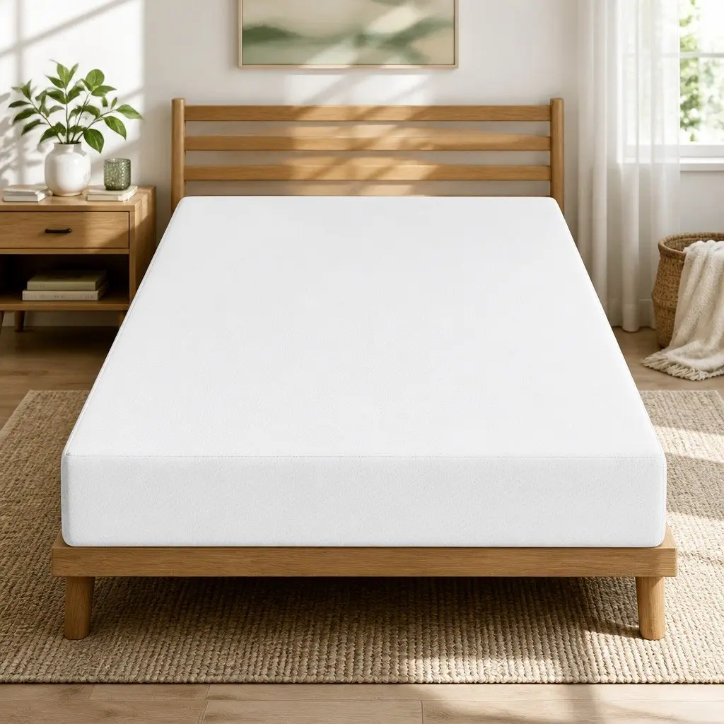 King Single Mattress Non-Spring 20cm Memory Foam White Cooling Gel Infused 7-Zone Adaptive Comfort Support