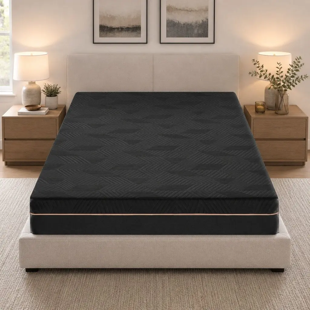 King Single Memory Foam Mattress 18cm Cooling Gel Green Tea Foam Black