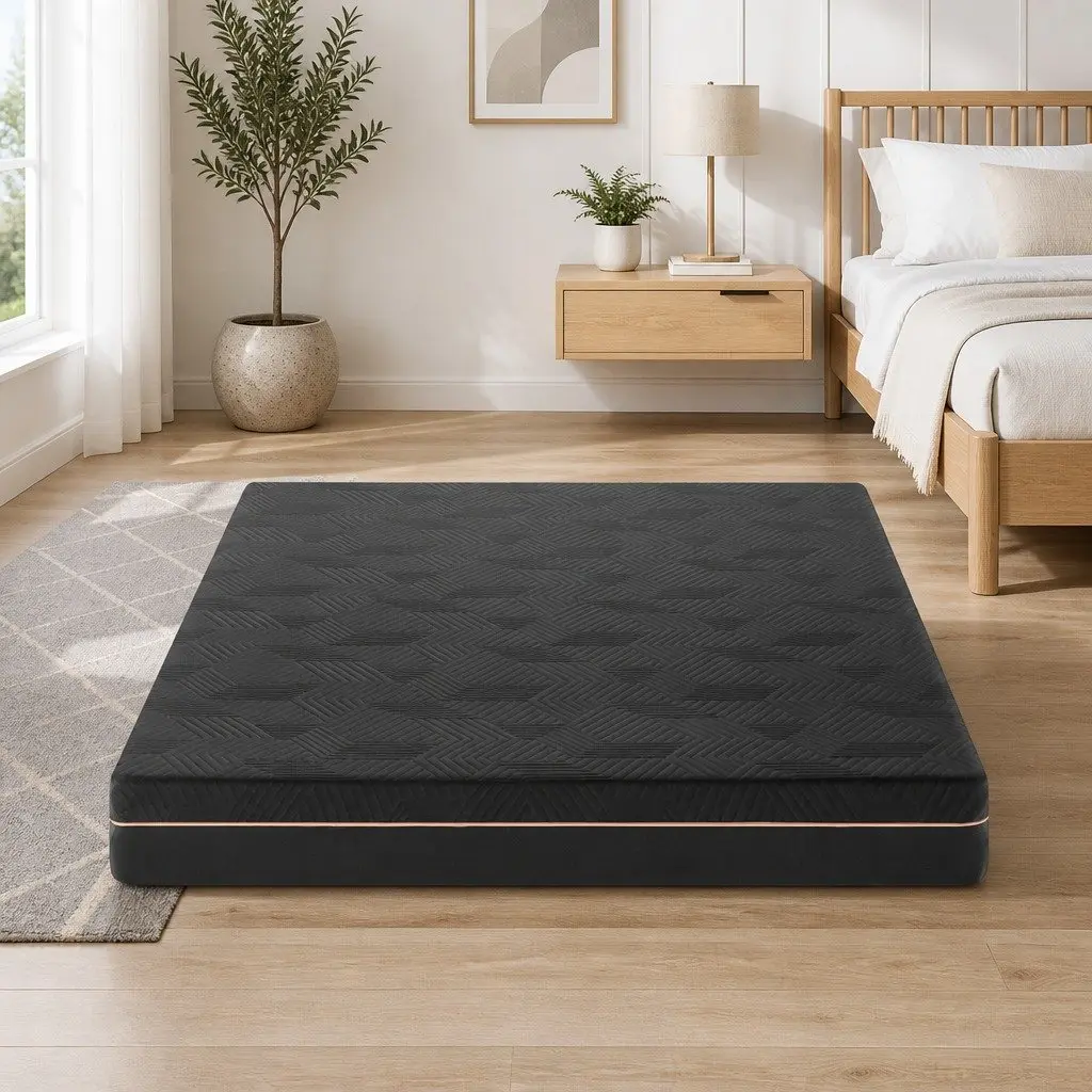 Double Memory Foam Mattress 18cm Cooling Gel Non-Spring Double Size Black
