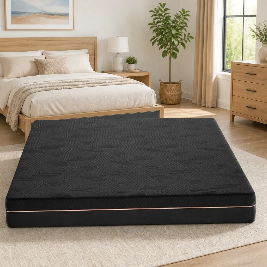 Memory Foam Mattress Non-Spring 18cm King Size Black Cooling Gel Green Tea Foam Support