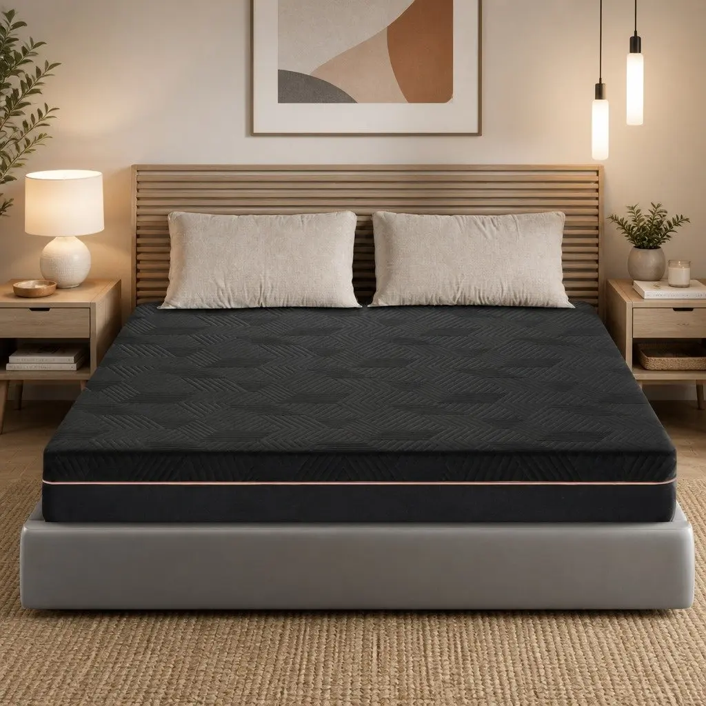 Memory Foam Mattress Non-Spring 18cm King Size Black Cooling Gel Green Tea Foam Support