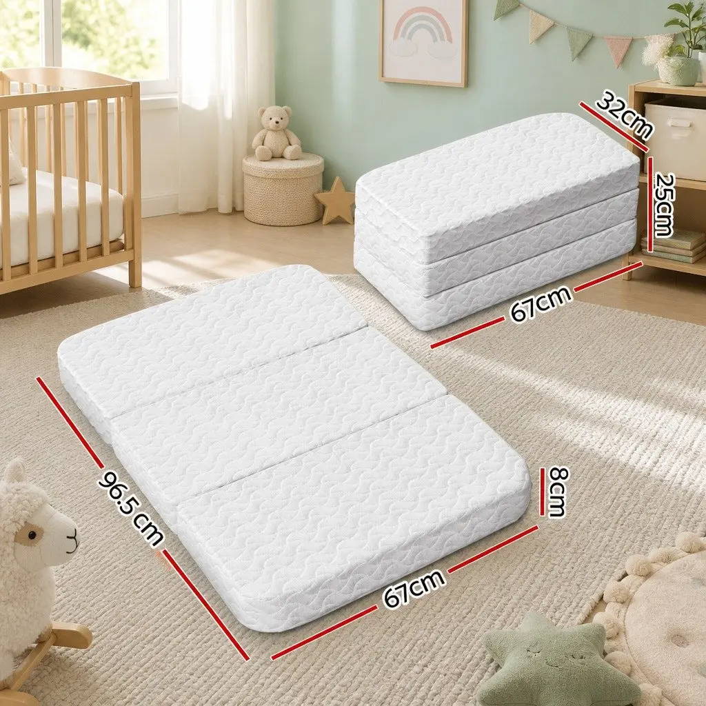Foldable Foam Cot Mattress Portable Baby Toddler Bed Cool Gel Memory Folding