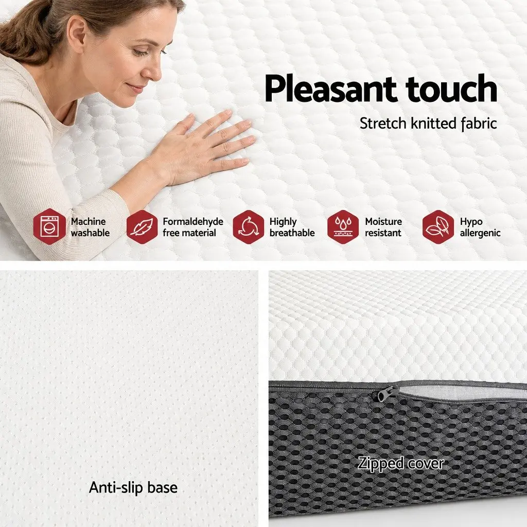 Memory Foam Mattress Cool Gel Double Queen Size White Pressure Relief Non Spring Bed