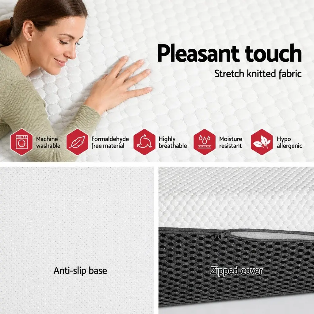 Memory Foam Mattress Single 21cm Cool Gel Pressure Relief Support White Bed